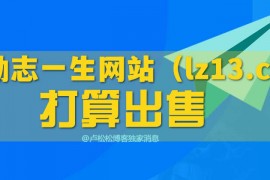 励志一生网站（lz13.cn）拟40万出售