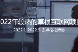 2022年草根互联网圈较流行的副业汇总